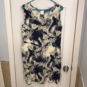 Blue and white Hawaiian print sundress, beach cover up. New with tags